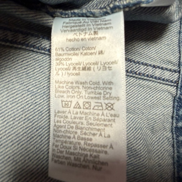 Madewell Cropped Denim Vest: Airy Denim Edition Robertson Wash L - Picture 7 of 10